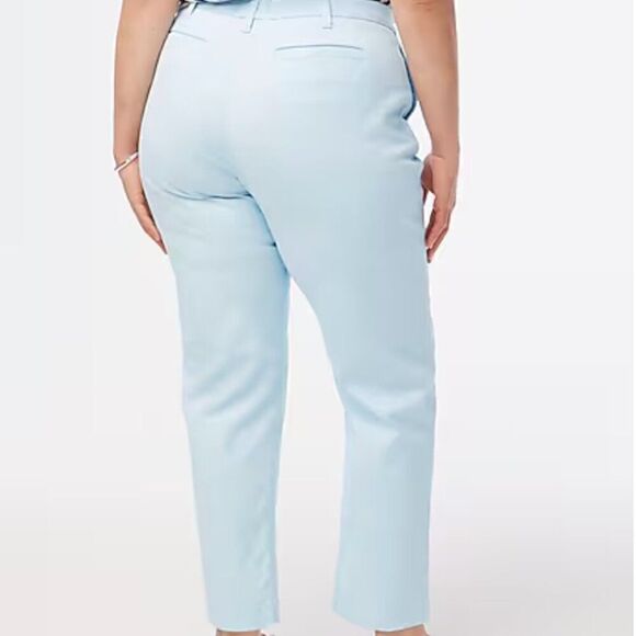 J. Crew Factory Petite high-rise girlfriend chino pant size 2P NWT Blue Breeze - Picture 5 of 13